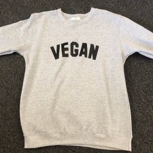 VEGAN GREY CREWNECK SWEATSHIRT